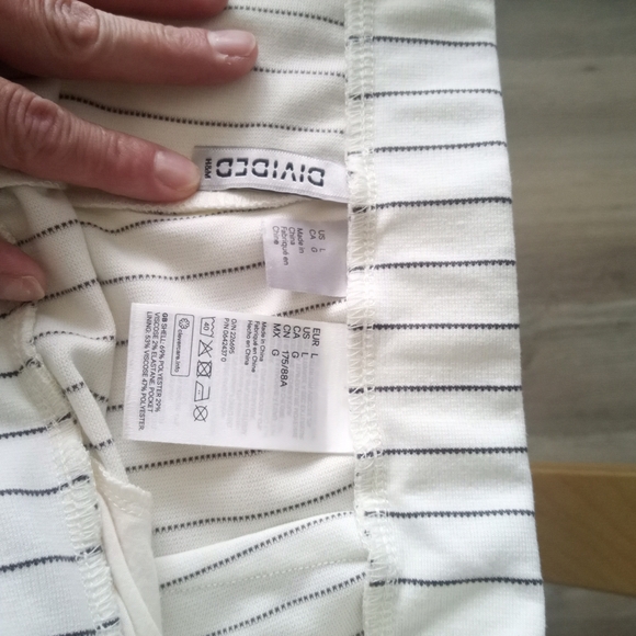 H&M Cream Striped Trousers - Picture 2 of 3